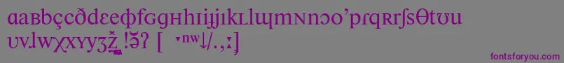 Newtonphoneticc Font – Purple Fonts on Gray Background