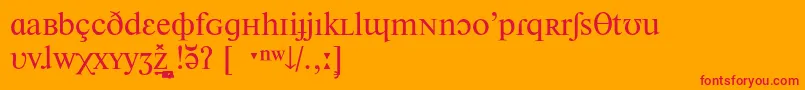 Newtonphoneticc Font – Red Fonts on Orange Background