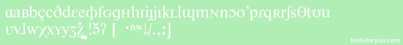 Newtonphoneticc Font – White Fonts on Green Background