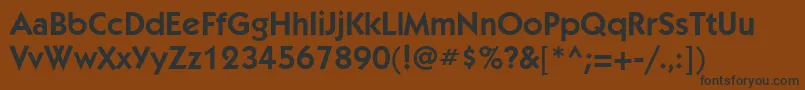 Шрифт Kbl65C – чёрные шрифты на коричневом фоне