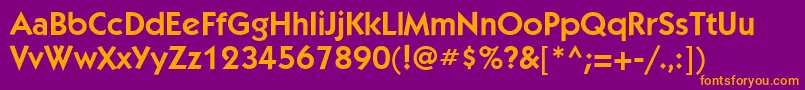 Kbl65C Font – Orange Fonts on Purple Background