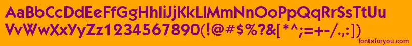 Kbl65C Font – Purple Fonts on Orange Background