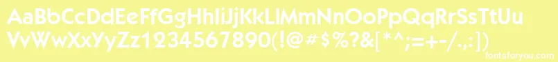 Kbl65C Font – White Fonts on Yellow Background