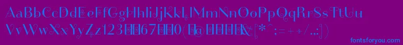 Friandiseswashdemo Font – Blue Fonts on Purple Background