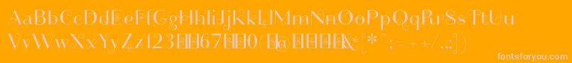 Friandiseswashdemo Font – Pink Fonts on Orange Background