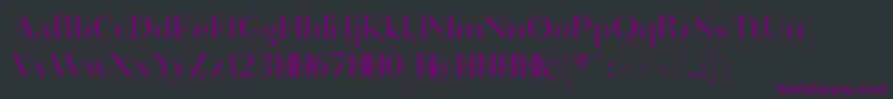 Шрифт Friandiseswashdemo – фиолетовые шрифты на чёрном фоне