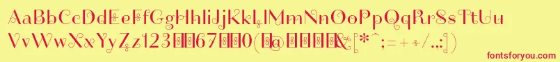 Friandiseswashdemo Font – Red Fonts on Yellow Background