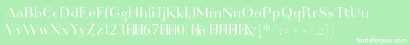 Friandiseswashdemo Font – White Fonts on Green Background