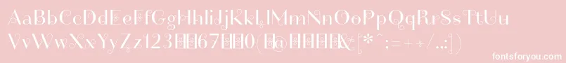 Friandiseswashdemo-Schriftart – Weiße Schriften auf rosa Hintergrund