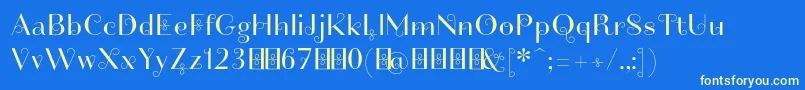 Friandiseswashdemo Font – Yellow Fonts on Blue Background