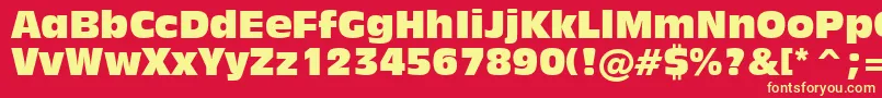 Incised901CompactBt Font – Yellow Fonts on Red Background