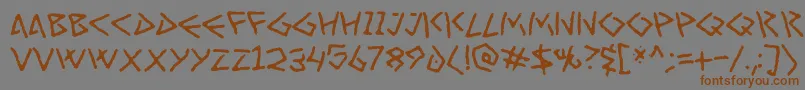 Więcej informacji o czcionce ArtGreco Czcionka ArtGreco – brązowe czcionki na szarym tle
