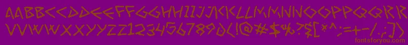 ArtGreco Font – Brown Fonts on Purple Background