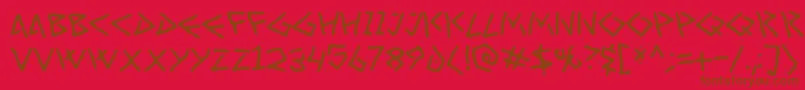 ArtGreco Font – Brown Fonts on Red Background