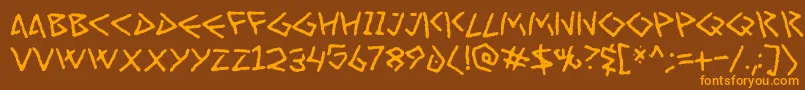 ArtGreco Font – Orange Fonts on Brown Background