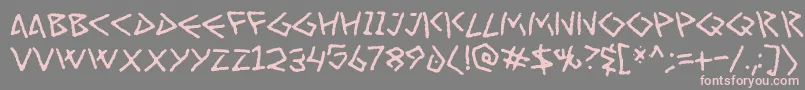ArtGreco Font – Pink Fonts on Gray Background