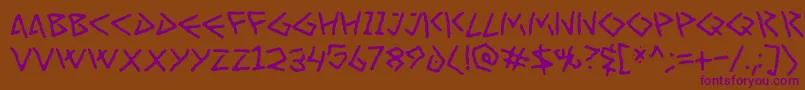 ArtGreco Font – Purple Fonts on Brown Background