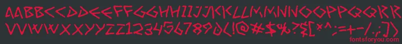 ArtGreco Font – Red Fonts on Black Background