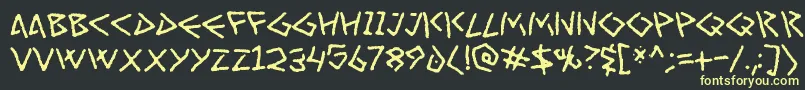 ArtGreco Font – Yellow Fonts on Black Background
