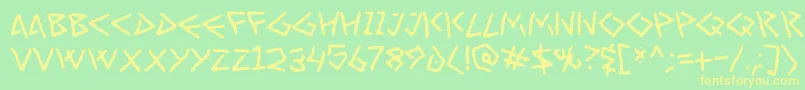 ArtGreco Font – Yellow Fonts on Green Background