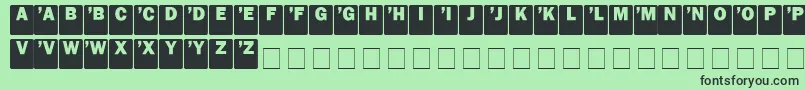 Шрифт DcSans – чёрные шрифты на зелёном фоне