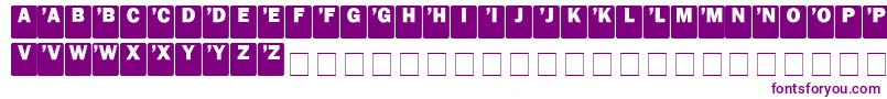 DcSans-Schriftart – Violette Schriften auf weißem Hintergrund