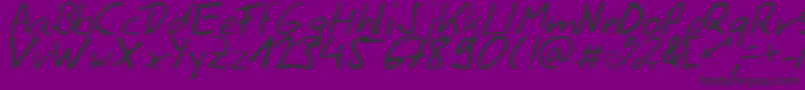 Siggihand Font – Black Fonts on Purple Background