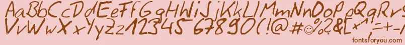 Siggihand Font – Brown Fonts on Pink Background