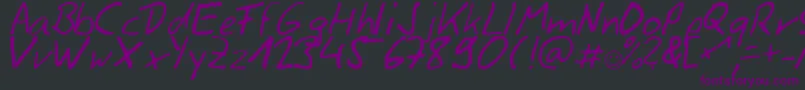 Siggihand Font – Purple Fonts on Black Background
