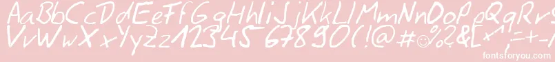 Siggihand Font – White Fonts on Pink Background
