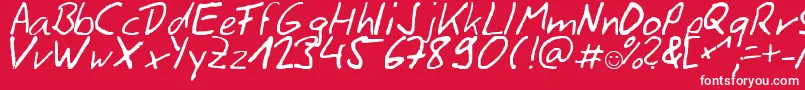 Siggihand Font – White Fonts on Red Background