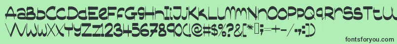 Sassyblogger-fontti – mustat fontit vihreällä taustalla