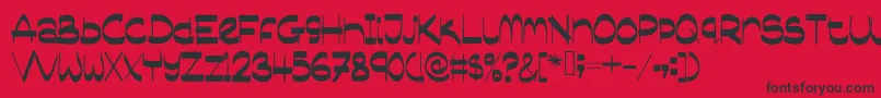 Police Sassyblogger – polices noires sur fond rouge