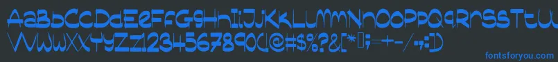 Шрифт Sassyblogger – синие шрифты на чёрном фоне