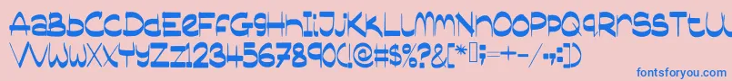 Sassyblogger Font – Blue Fonts on Pink Background