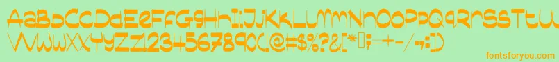 Sassyblogger Font – Orange Fonts on Green Background