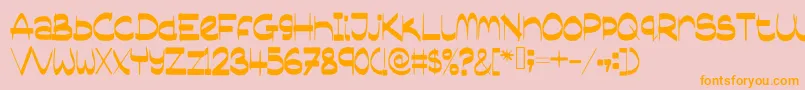 Sassyblogger Font – Orange Fonts on Pink Background