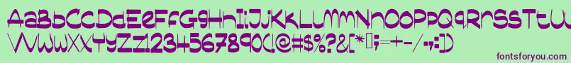 Sassyblogger Font – Purple Fonts on Green Background