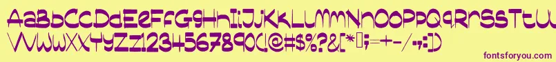 Sassyblogger Font – Purple Fonts on Yellow Background