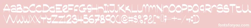 Шрифт Sassyblogger – белые шрифты на розовом фоне