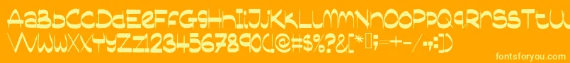 Sassyblogger Font – Yellow Fonts on Orange Background