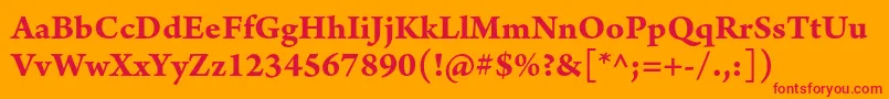 fuente ArnoproBoldsmtext – Fuentes Rojas Sobre Fondo Naranja