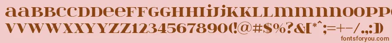 Itsadzoke046 Font – Brown Fonts on Pink Background