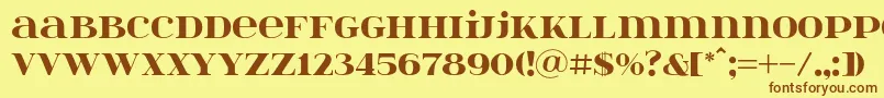 Шрифт Itsadzoke046 – коричневые шрифты на жёлтом фоне