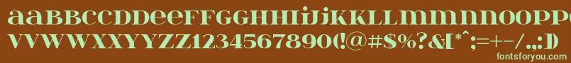 Шрифт Itsadzoke046 – зелёные шрифты на коричневом фоне