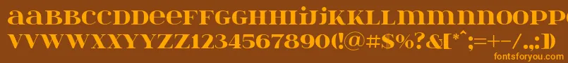 Itsadzoke046 Font – Orange Fonts on Brown Background