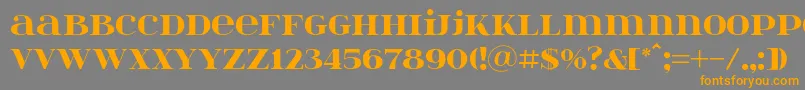 Itsadzoke046 Font – Orange Fonts on Gray Background