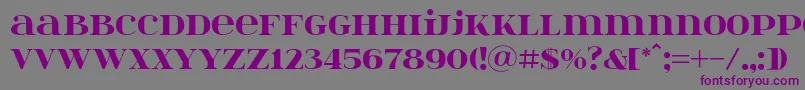 Itsadzoke046 Font – Purple Fonts on Gray Background