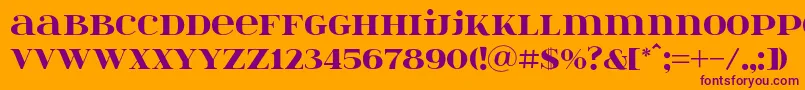 Itsadzoke046 Font – Purple Fonts on Orange Background