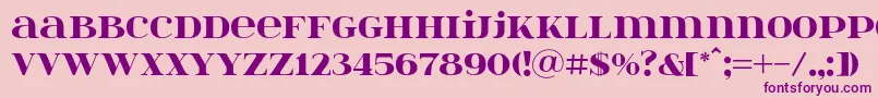 Itsadzoke046 Font – Purple Fonts on Pink Background